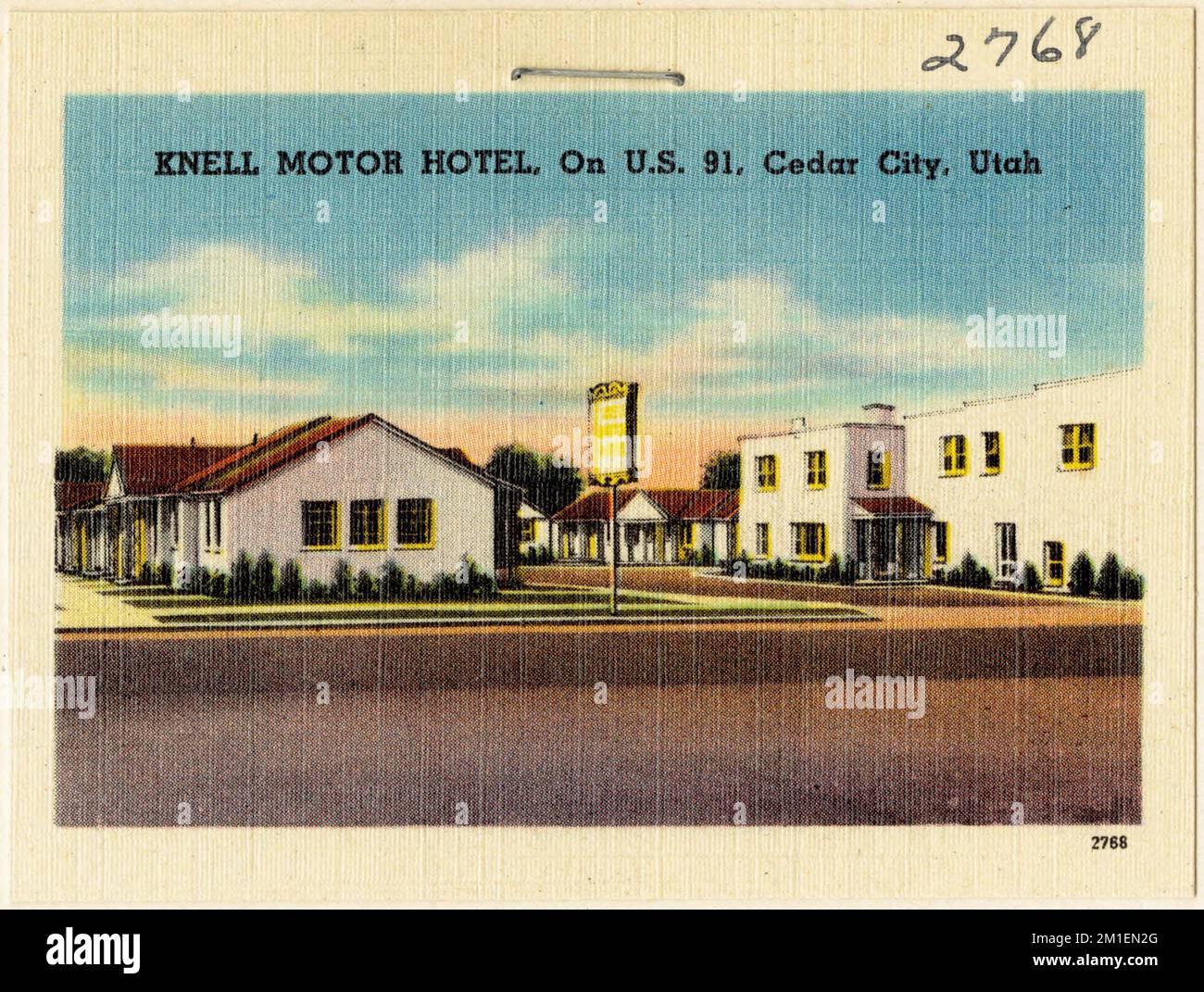 Knell Motor Hotel, on U.S. 91, Cedar City, Utah , Hotels, Tichnor Brothers Collection, postcards of the United States Stock Photo