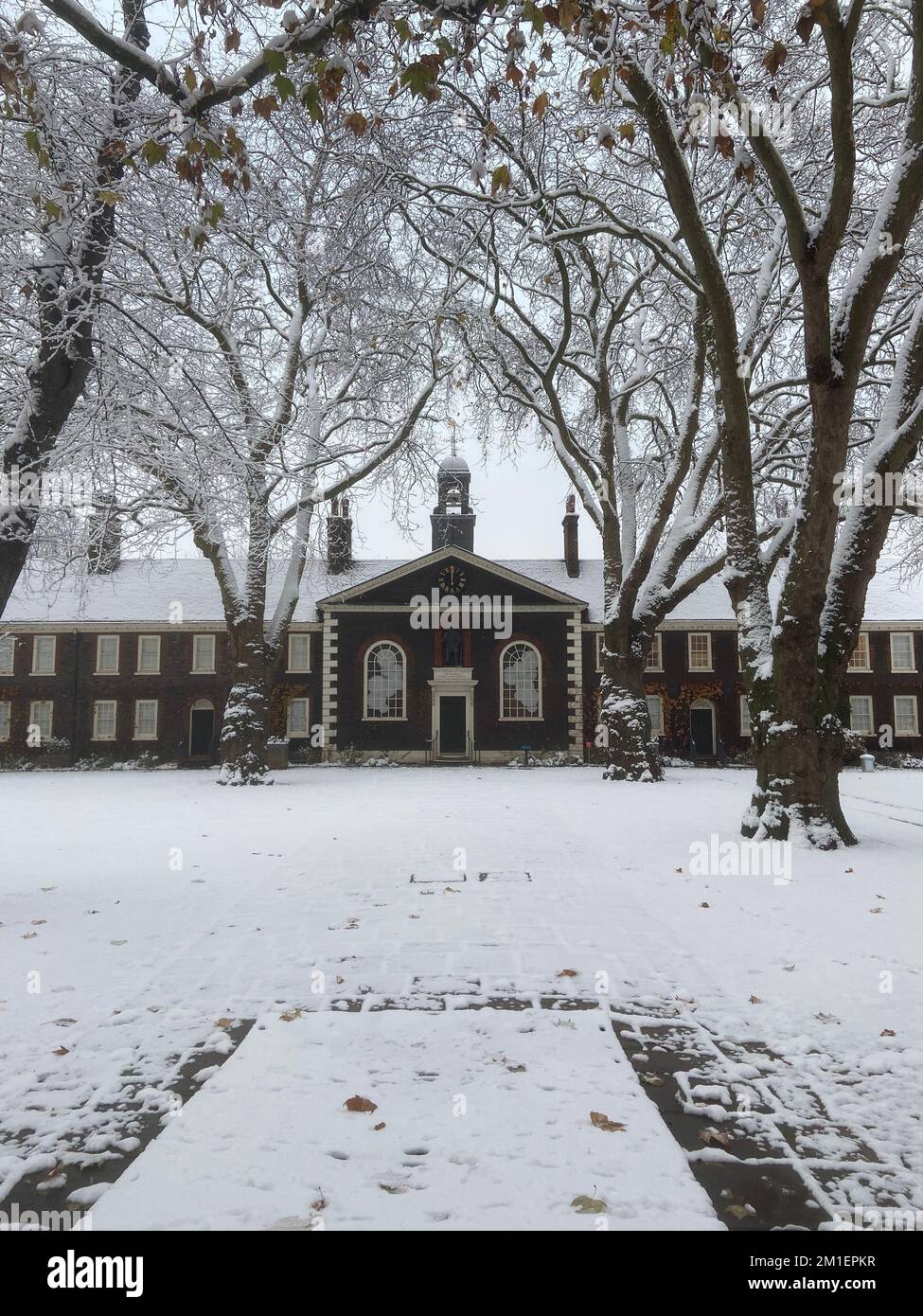 Museum of The Home in East London during the snowstorm Stock Photo