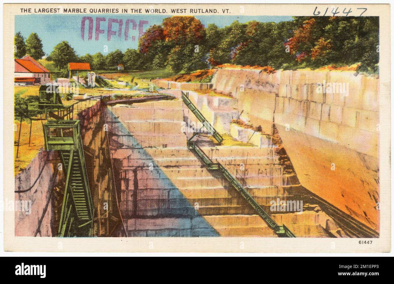 The largest marble quarries in the world, West Rutland, Vt. , Tichnor