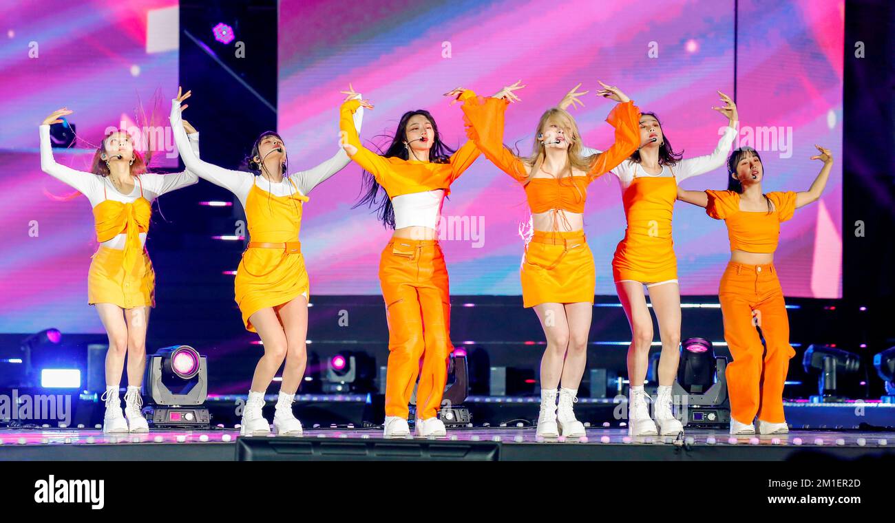 STAYC, Oct 7, 2022 Kpop girl group STAYC performs during theK