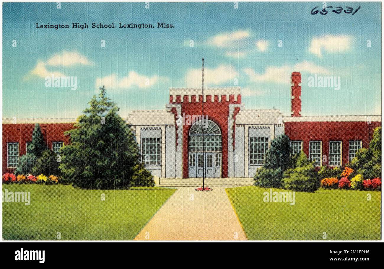 Lexington High School, Lexington, Miss. , Schools, Tichnor Brothers Collection, postcards of the