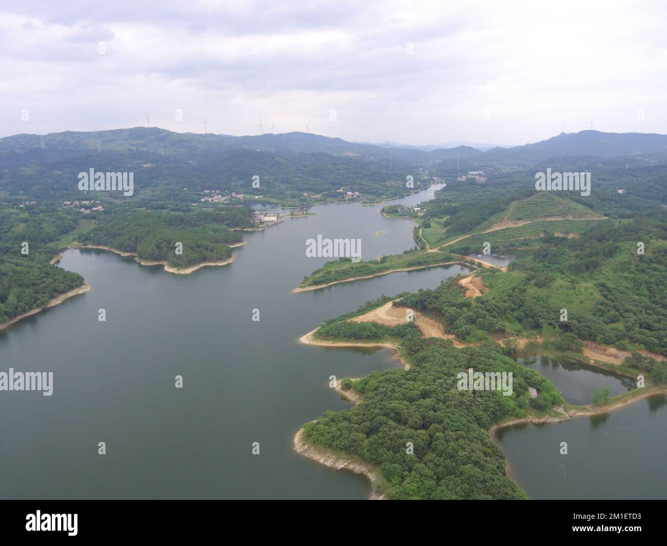 Aerial view of a city reservoir hi-res stock photography and images - Alamy