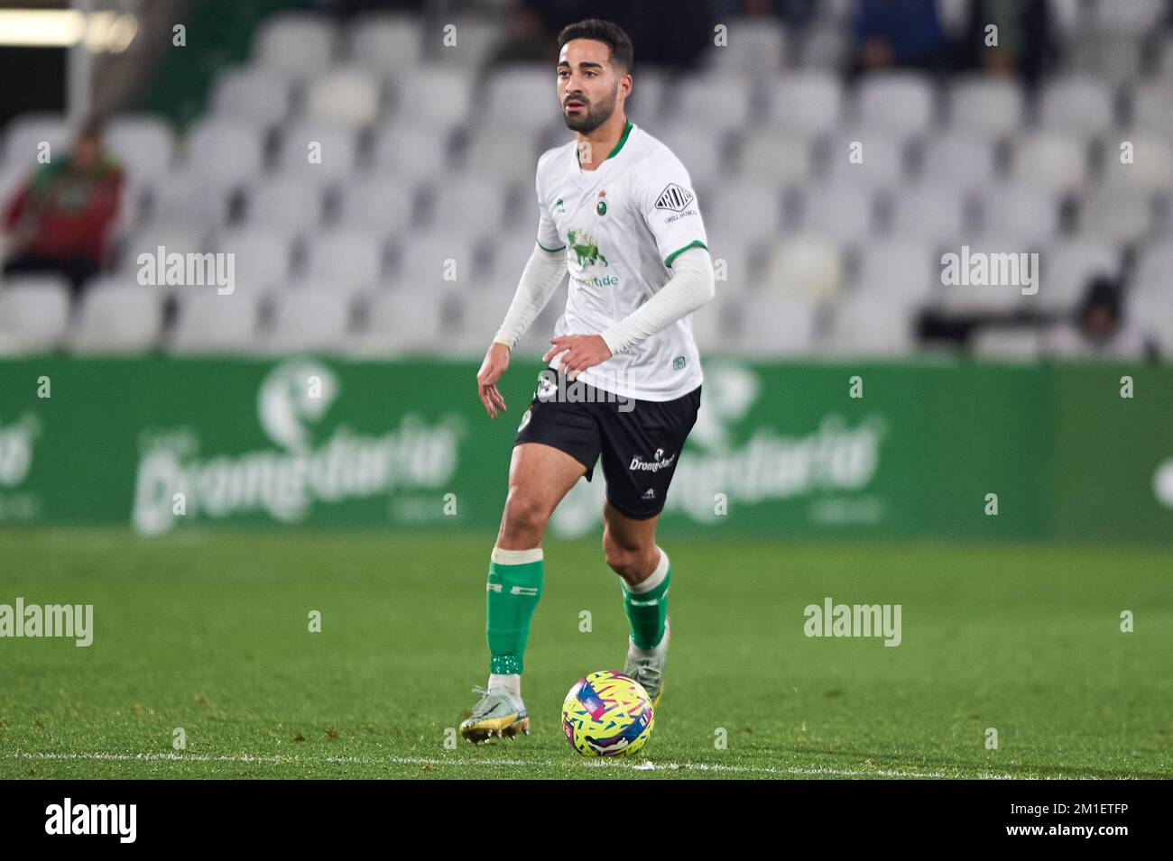 Ruben Gonzalez of Real Racing Club during La Liga SmartBank at El Sardinero Stadium on December, 11, 2022 in Santander, Cantabria, Spain. Stock Photo