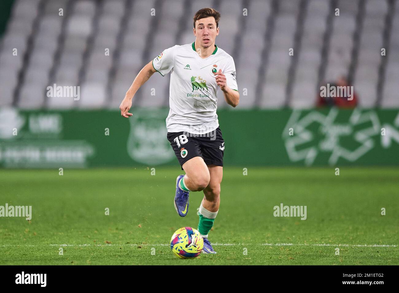 Jordi Mboula of Real Racing Club in action during the La Liga Smartbank  match between Real Racing Club and CD Tenerife at El Sardinero Stadium on  Janu Stock Photo - Alamy