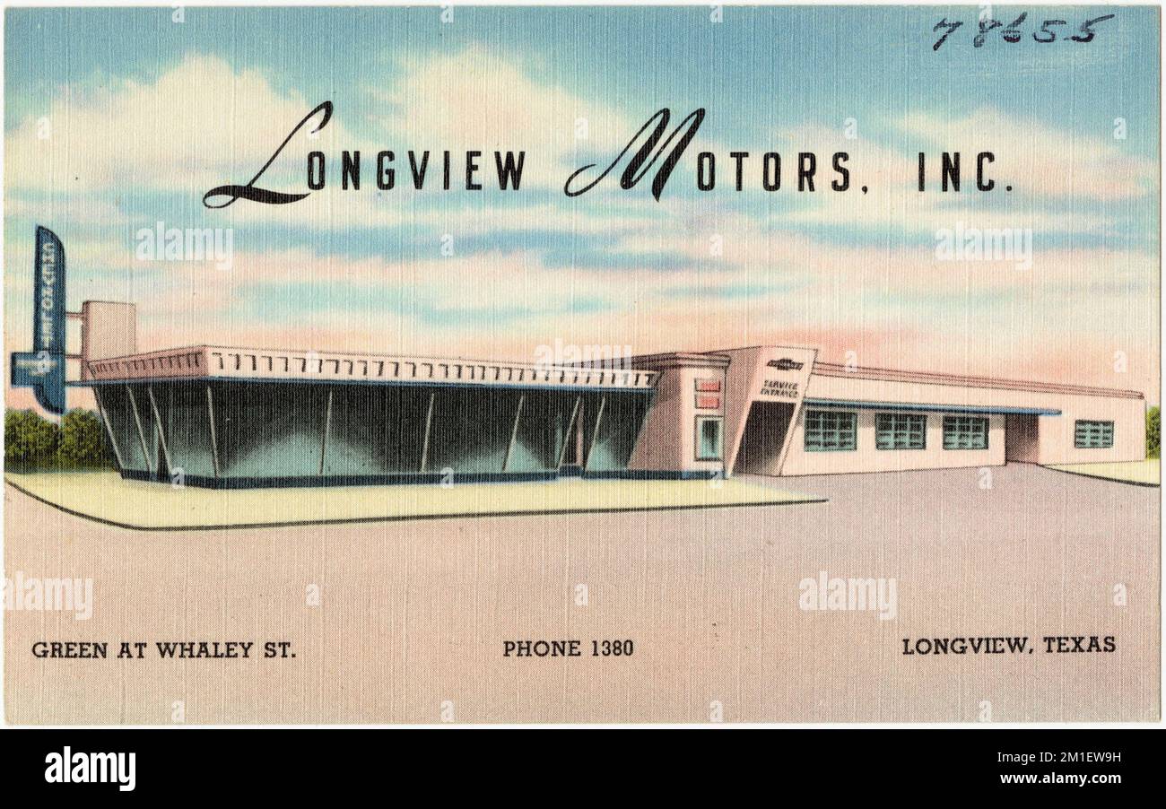 Longview Motors Inc., Longview, Texas , Commercial facilities, Tichnor Brothers Collection