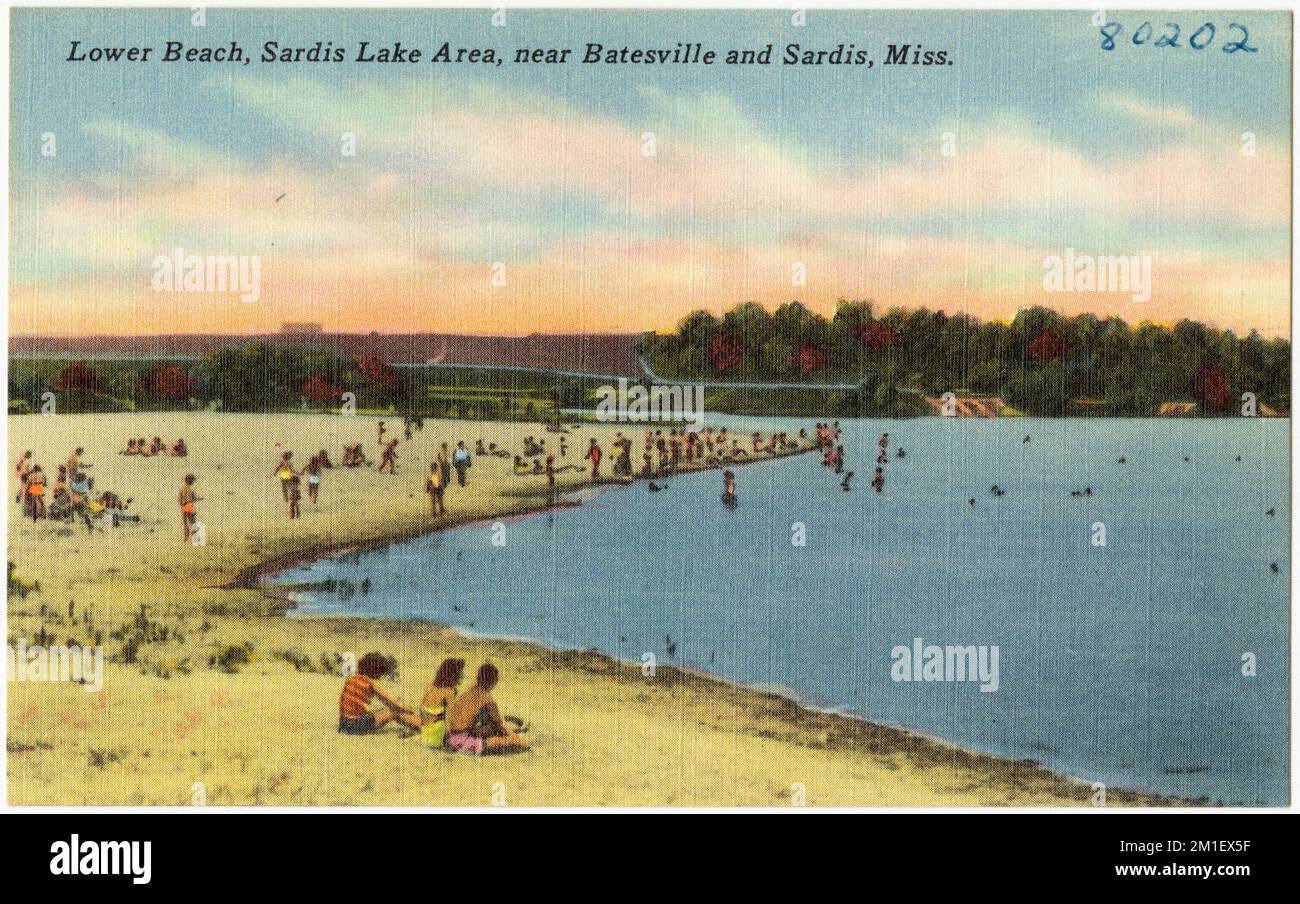 Lower beach, Sardis Lake area, near Batesville and Sardis, Miss