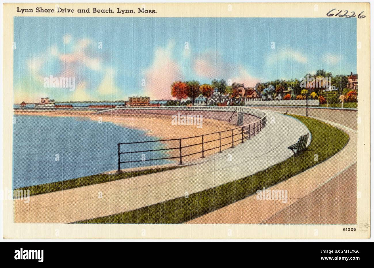 Lynn Shore Drive and Beach, Lynn, Mass. , Coastlines, Tichnor Brothers