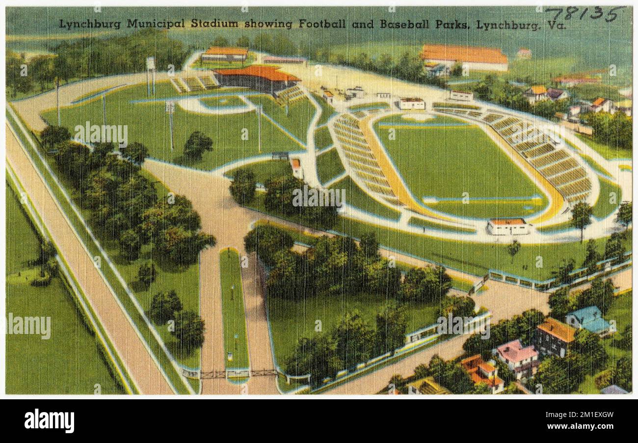 Lynchburg Municipal Stadium showing, football and baseball parks