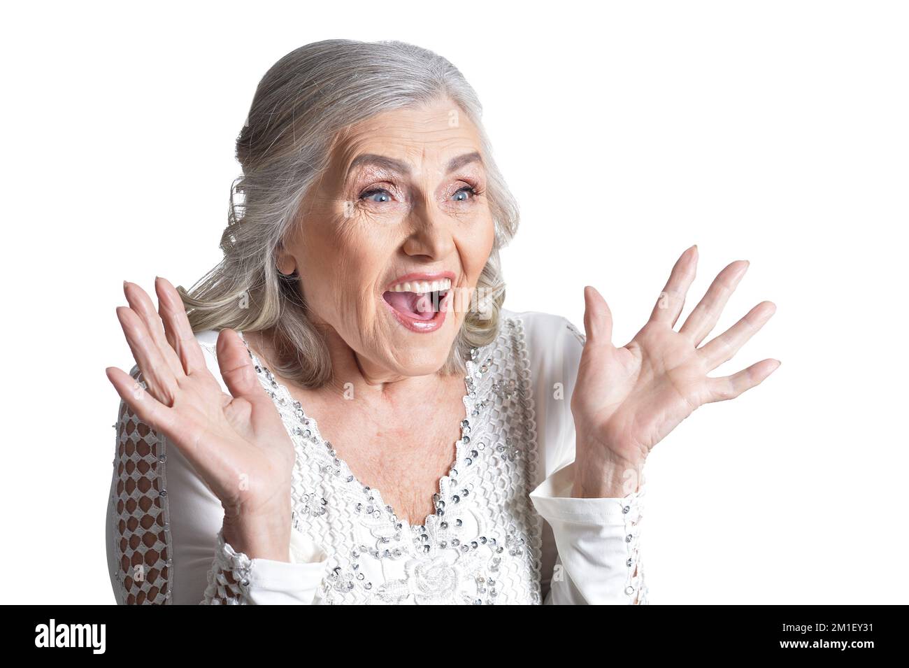 gorgeous mature woman posing Stock Photo - Alamy