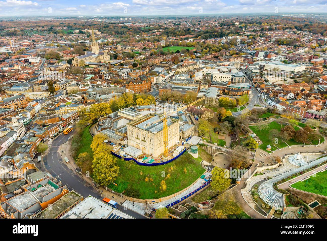 A mesmerizing view of the cityscape of Norwich, England Stock Photo