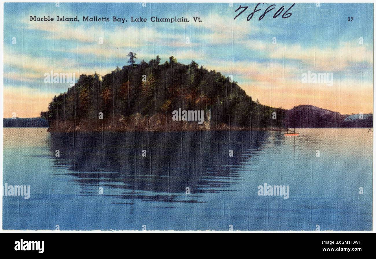Marble Island, Malletts Bay, Lake Champlain, Vt. , Lakes & ponds