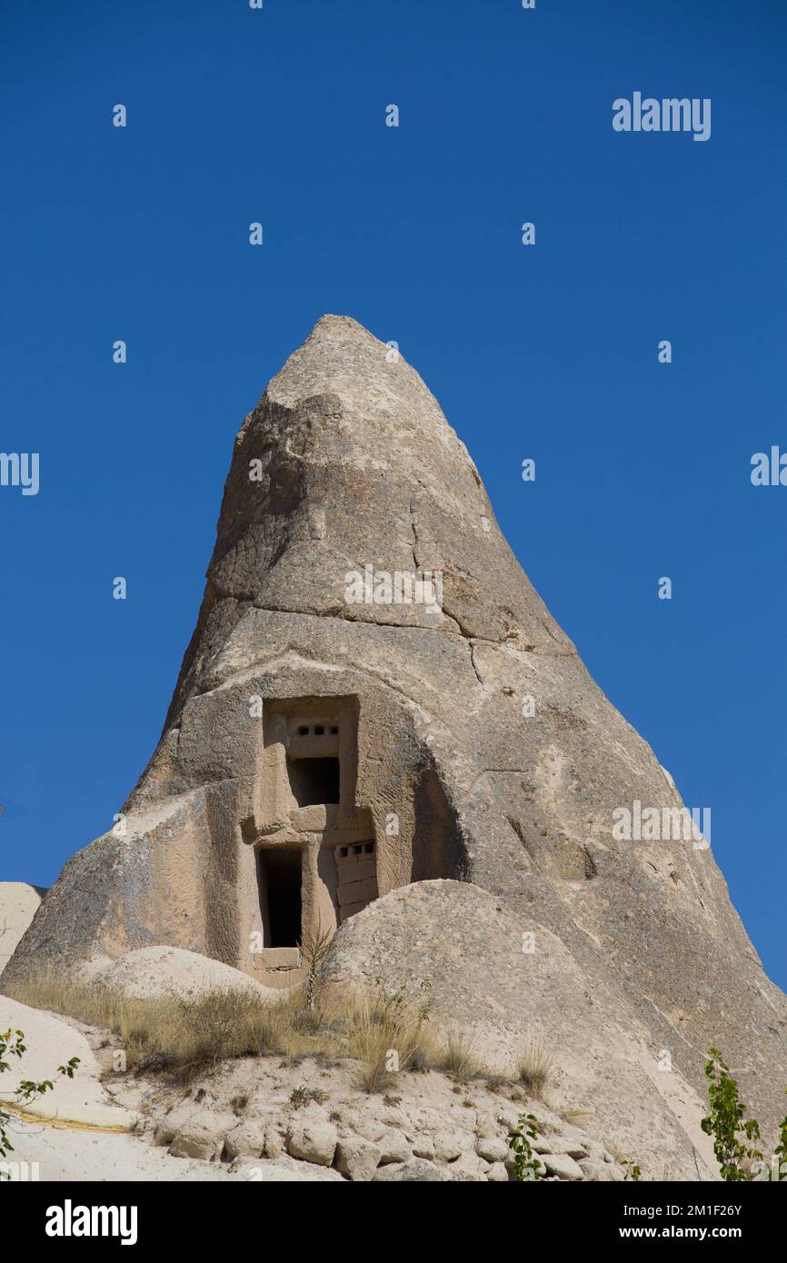 Cave Houses, Pigeon Valley, Goreme, Cappadocia Region, Nevsehir Province, Turkey Stock Photo