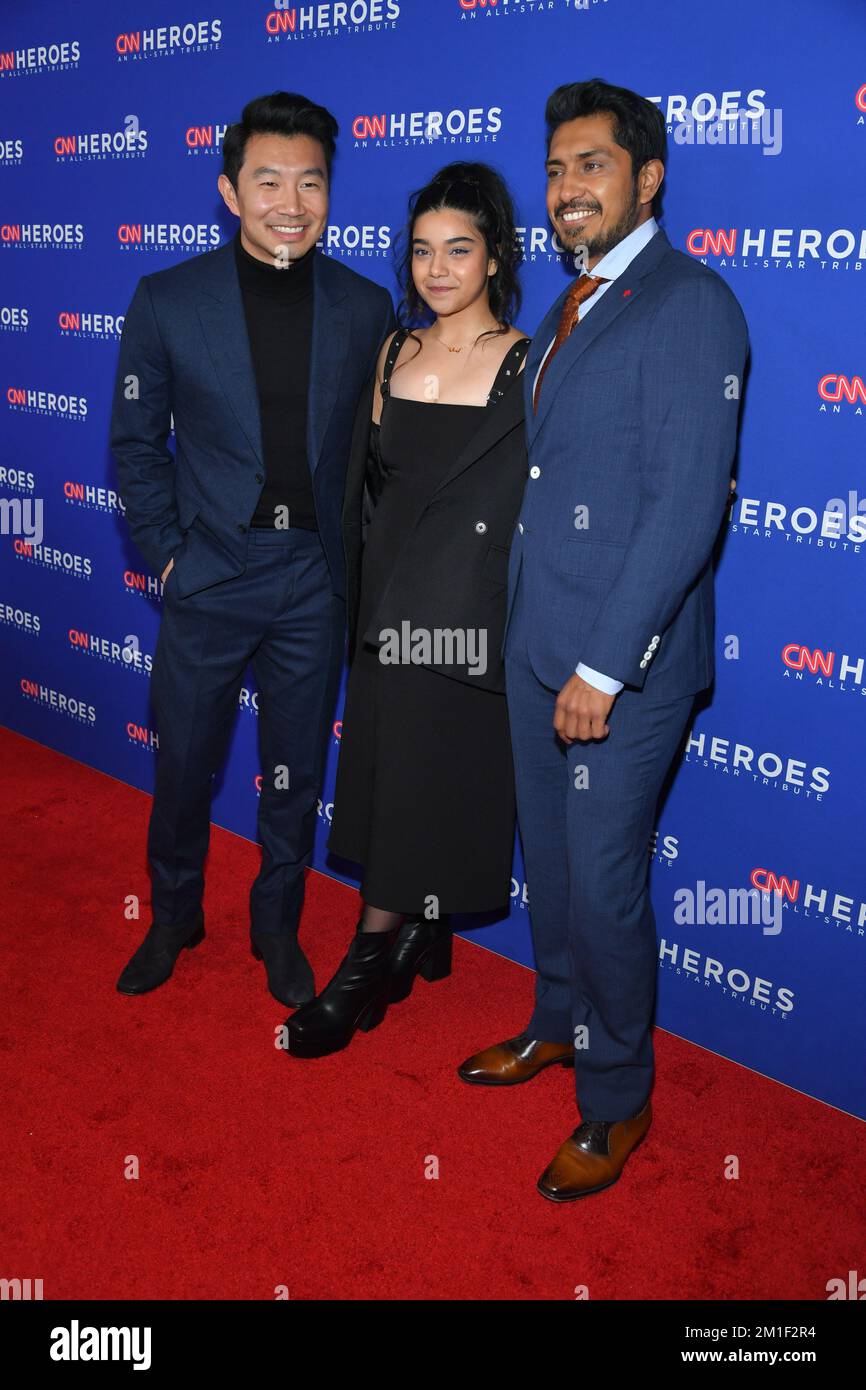 Simu Liu, Iman Vellani, and Tenoch Huerta attend the 16th annual CNN