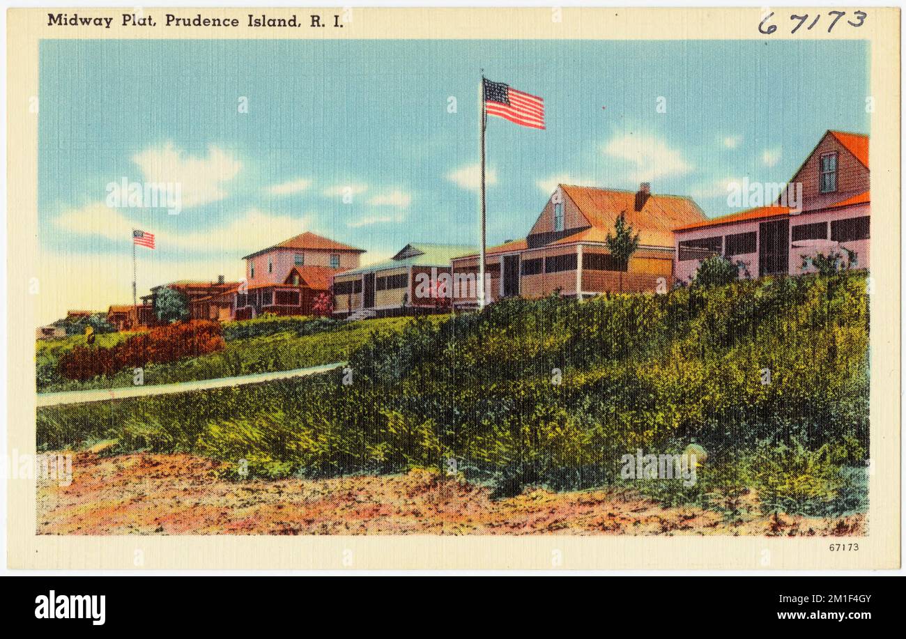 Midway Plat, Prudence Island, R.I. , Houses, Tichnor Brothers