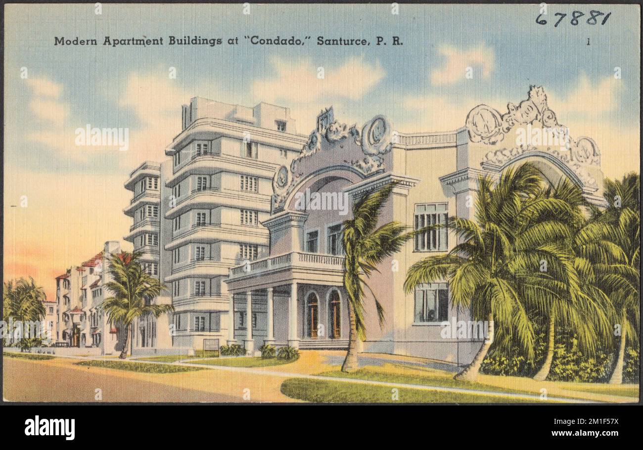Condado Collection Modern apartment buildings at 'Condado,' Santurce, P. R. , Apartment ...