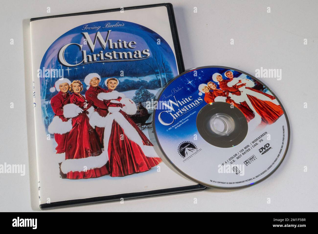 'White Christmas' is a classic 1954 traditional musical motion picture that was renewed on DVD in 1982 by Paramount Pictures, USA Stock Photo