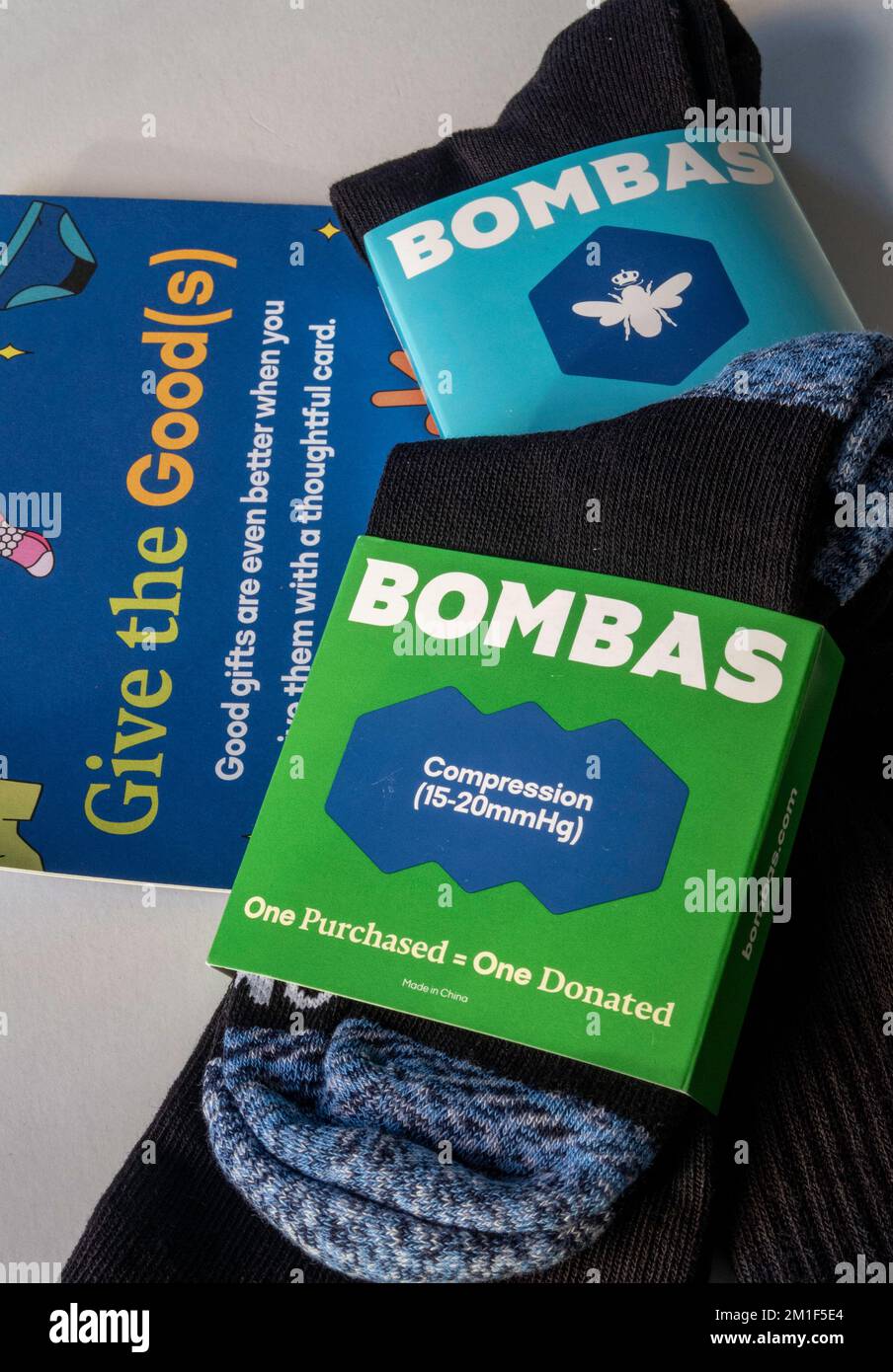 Bombas brand socks are very popular and were discovered on Shark Tank, 2022, USA Stock Photo