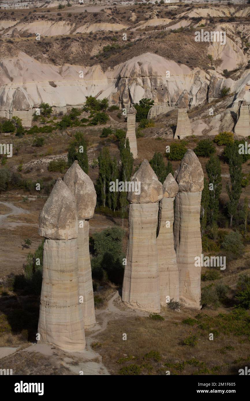 Love Valley, Near Goreme, Cappadocia Region, Nevsehir Province, Turkey Stock Photo