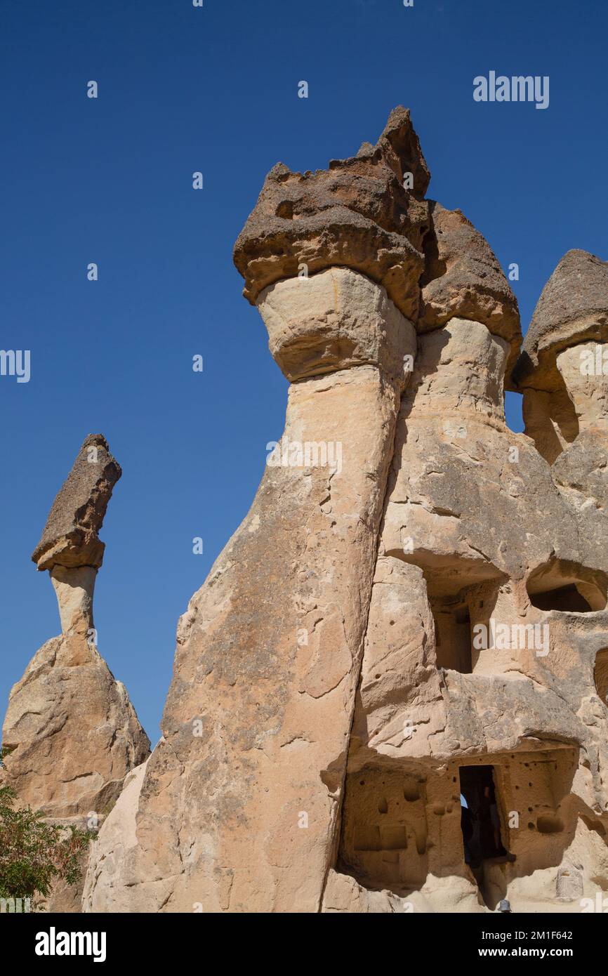 Simon's Church. Fairy Chimneys, Pasabag Valley (Monks Valley), Nevsehir Province, Cappadocia Region, Turkey Stock Photo