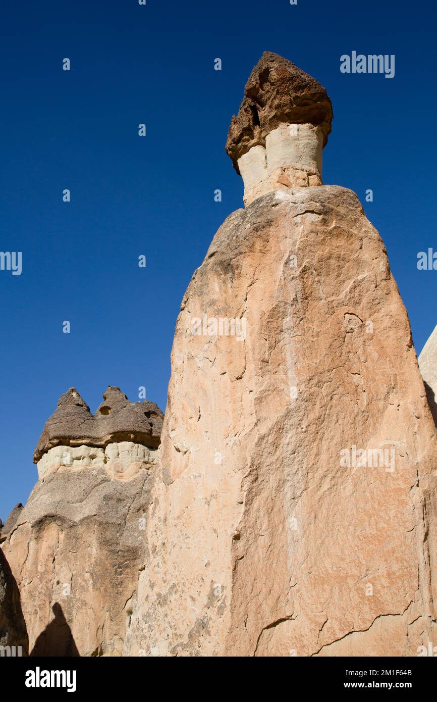Fairy Chimneys, Pasabag Valley (Monks Valley), Nevsehir Province, Cappadocia Region, Turkey Stock Photo