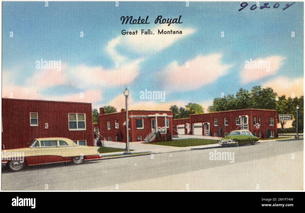 Motel Royal, Great Falls, Montana , Motels, Tichnor Brothers Collection
