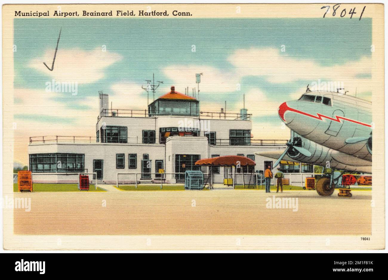 Municipal Airport, Brainard Field, Hartford, Conn. , Airports, Tichnor