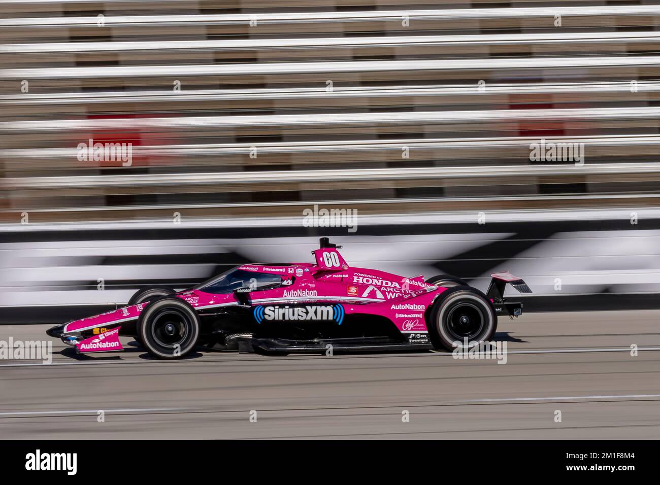 SIMON PAGENAUD (60) of Montmorillon, France comes through the front stretch during a practice session for the XPEL 375 at Texas Motor Speedway in Ft. Worth Texas. Stock Photo