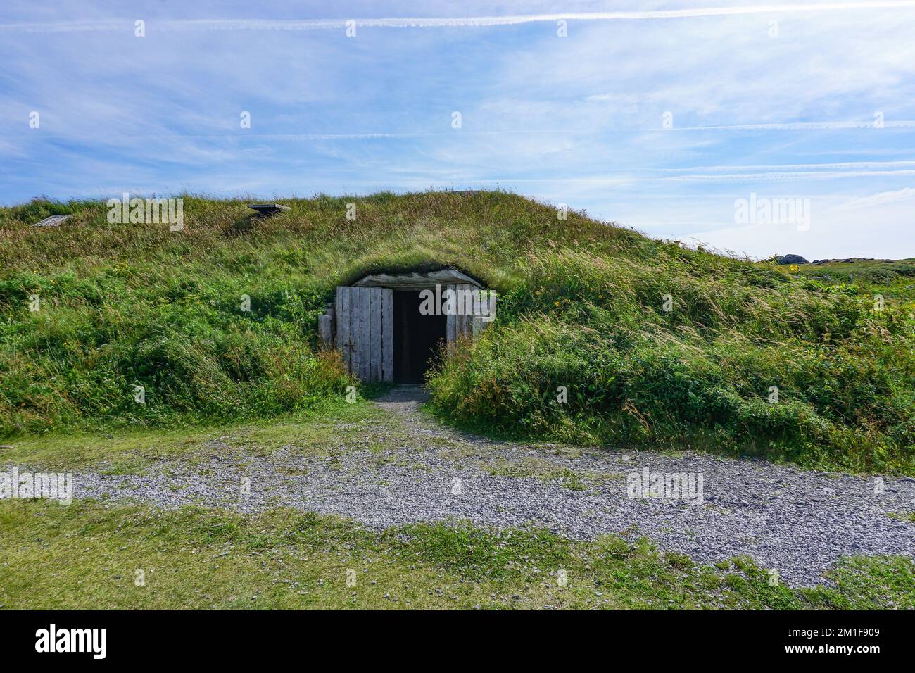 Norstead, Newfoundland, Canada Entrance to a sodroofed building at