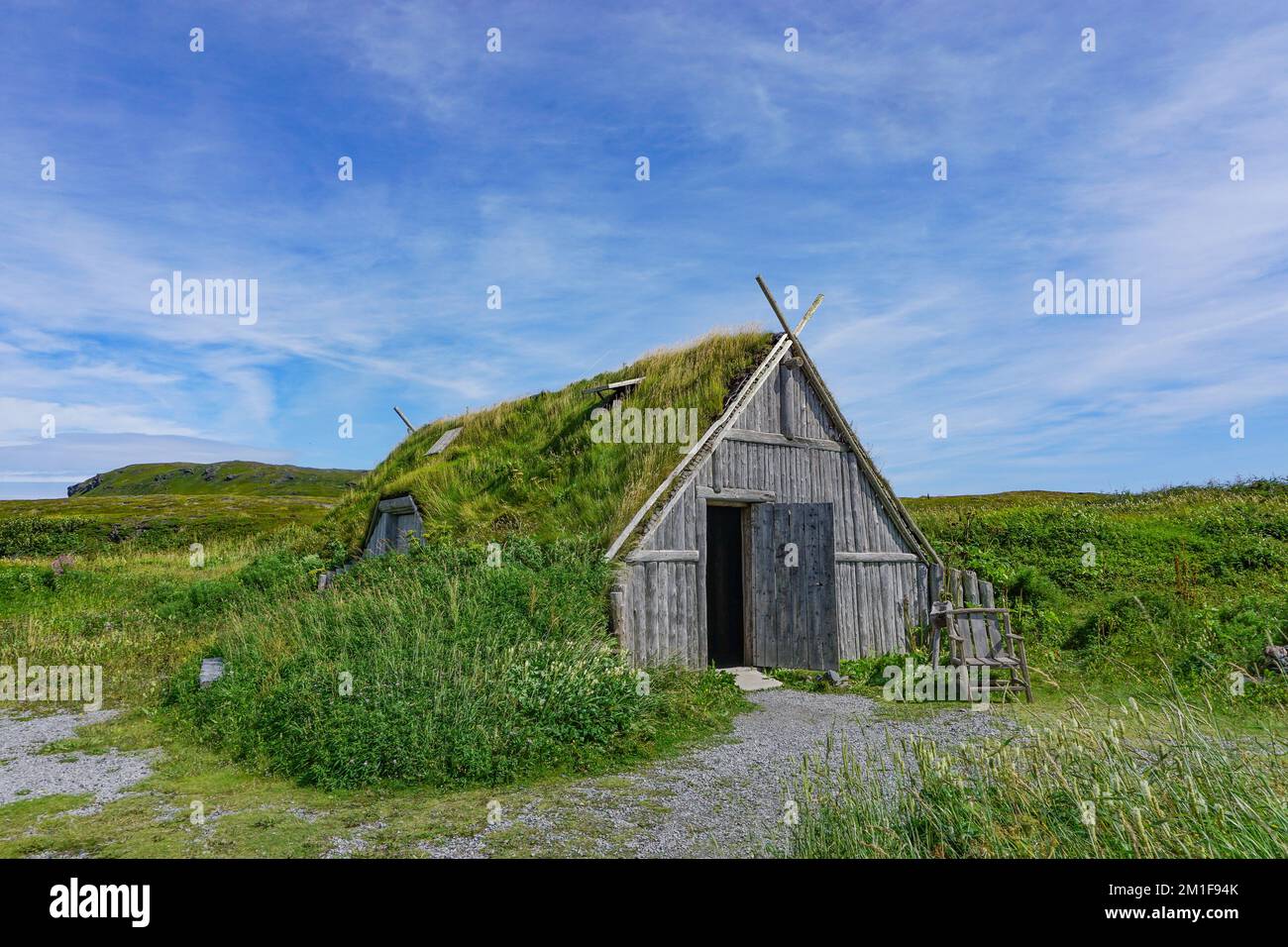 Norstead, Newfoundland, Canada A sodroofed building at the Norstead