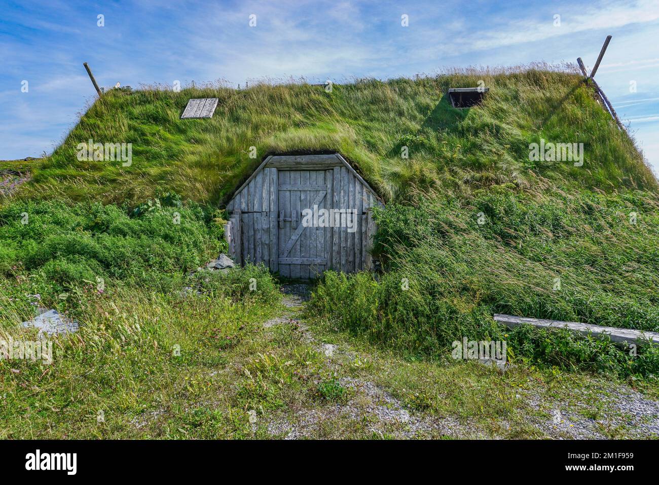 Norstead, Newfoundland, Canada A sodroofed building at the Norstead