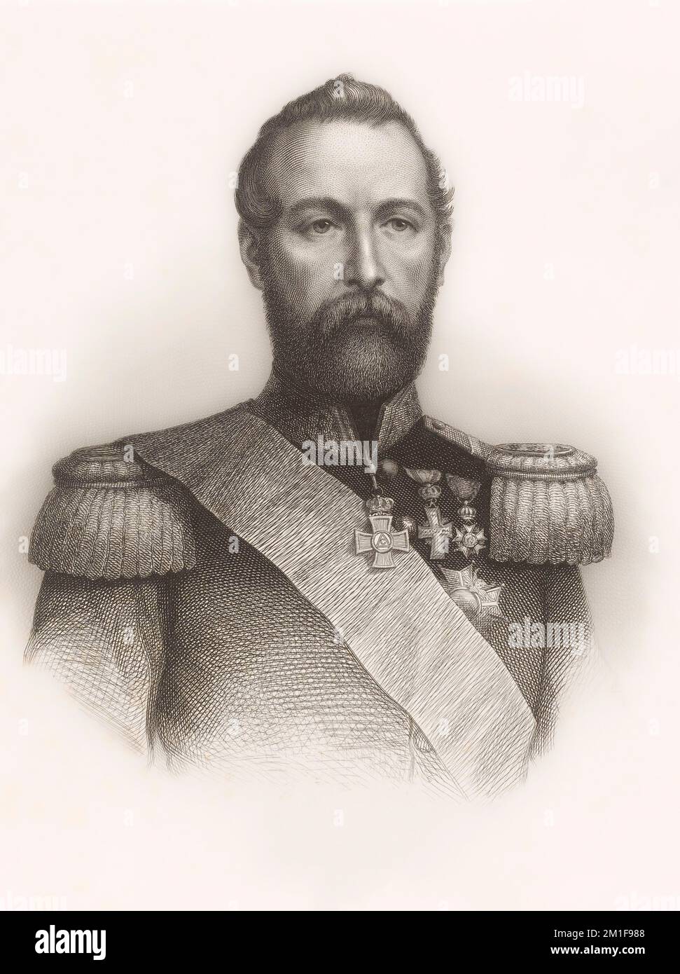 Charles XV, Carl XV, 1826 - 1872, King of Sweden and Norway.  In Norway often called Charles IV.  After a 19th century work by Pierre Guillaume Metzmacher. Stock Photo