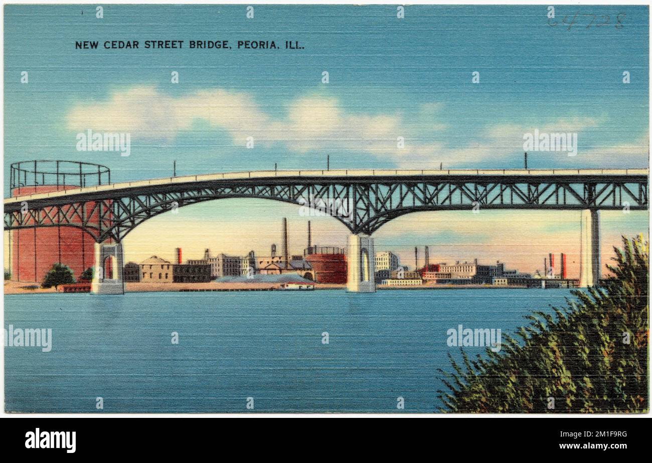 New Cedar Street Bridge, Peoria, Ill. , Bridges, Rivers, Cities & towns ...