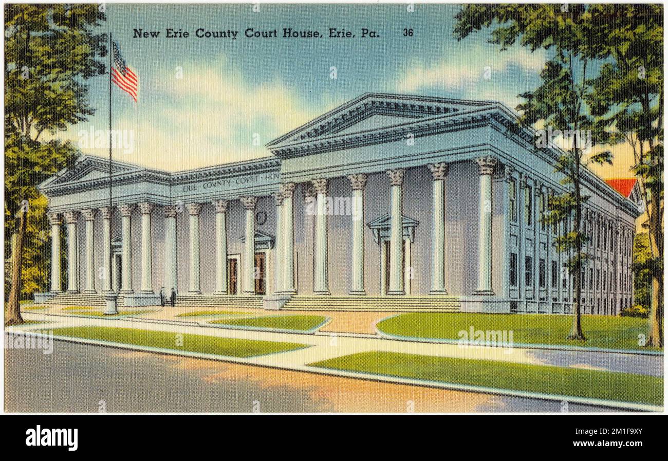 New Erie Country Court House Erie Pa Courthouses Tichnor Brothers