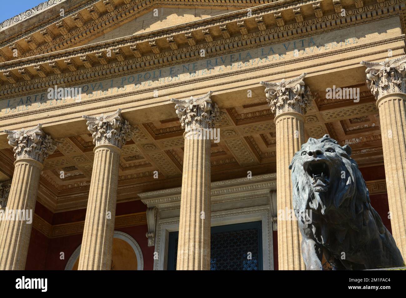 The Teatro Massimo Vittorio Emanuele, better known as Teatro Massimo, in Palermo is the largest opera house building in Italy, and one of the largest Stock Photo