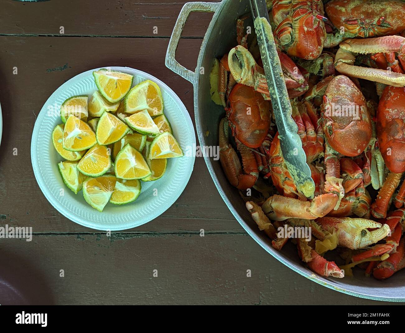 typical dish in ecuador of boiled crab Stock Photo