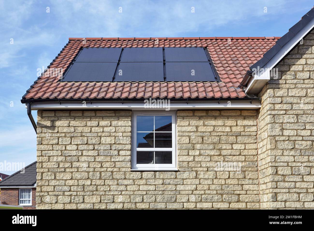 Solar Panels on roof Stock Photo Alamy