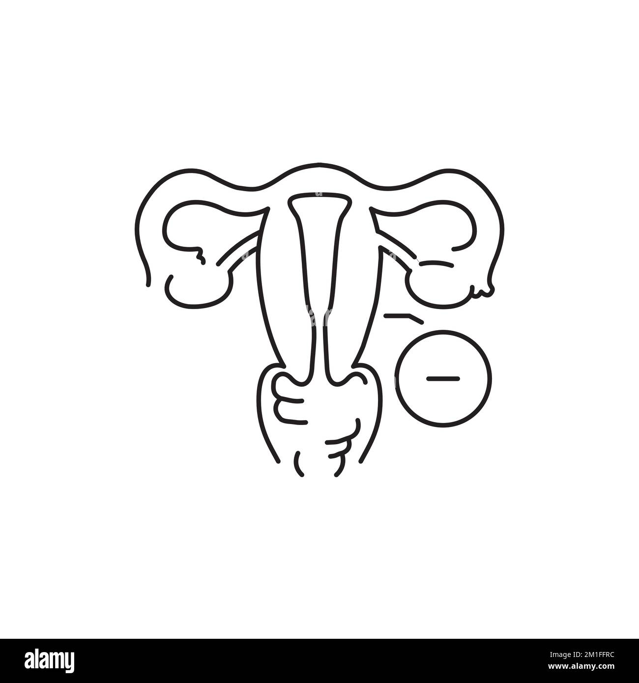 Erosion color line icon. Gynecology problem. Pictogram for web page ...