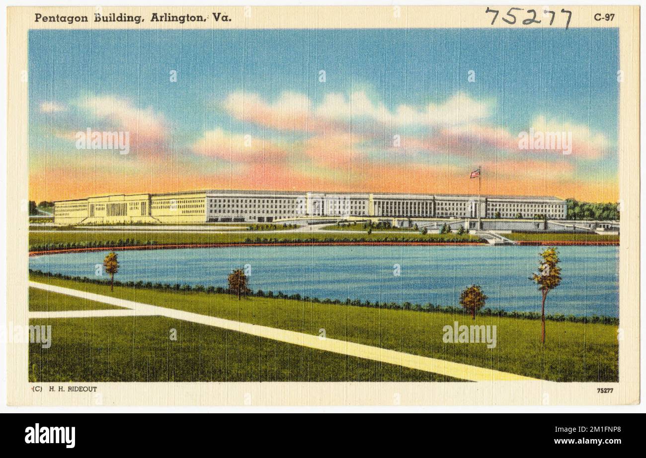 Pentagon Building, Arlington, Va. , Military facilities, Tichnor ...
