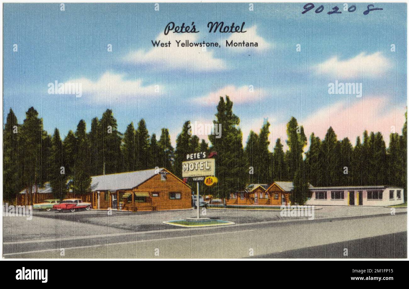 Pete's Motel, West Yellowstone, Montana , Motels, Tichnor Brothers