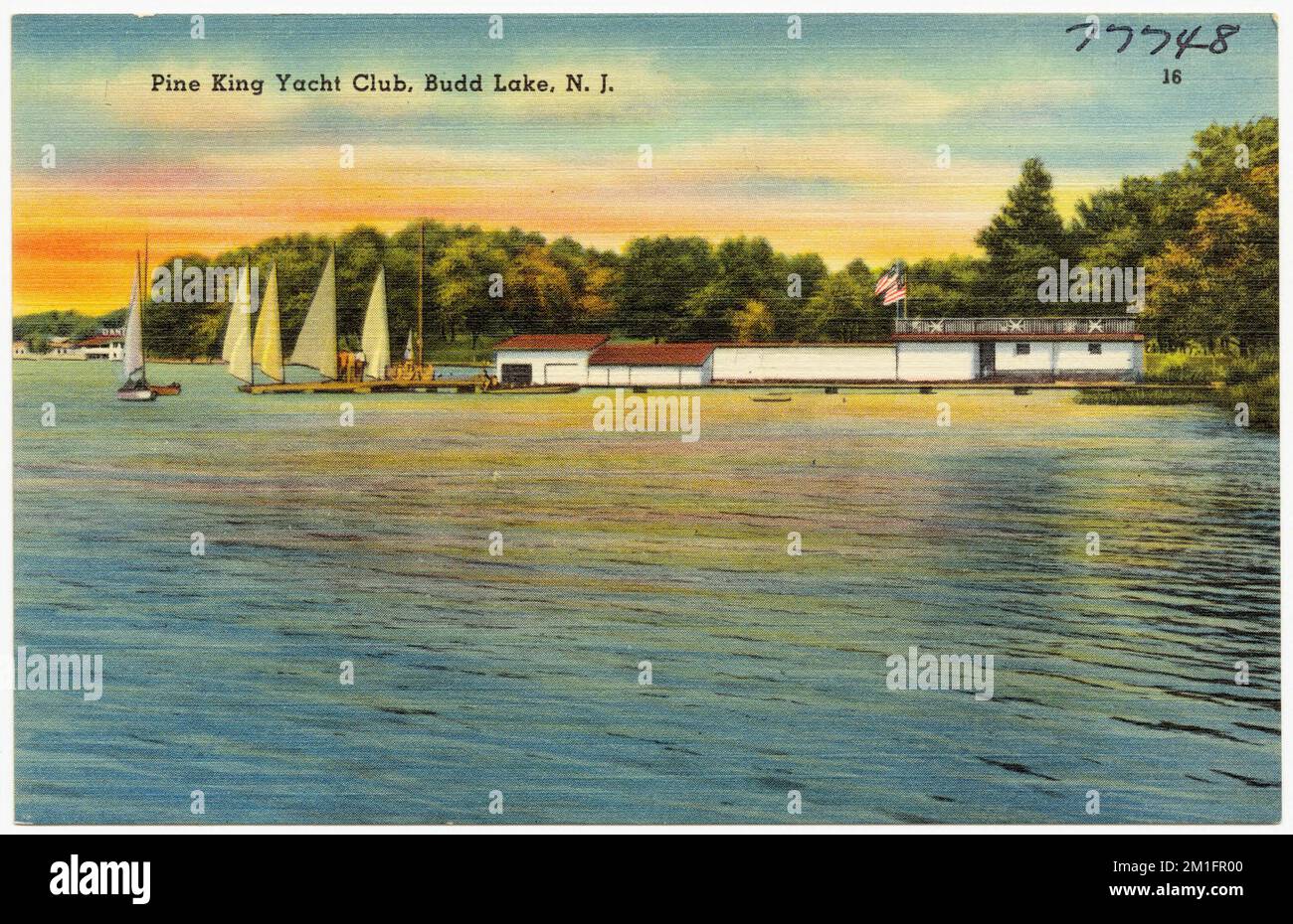 Pine King Yacht Club, Budd Lake, N. J. , Lakes & ponds, Boats, Tichnor