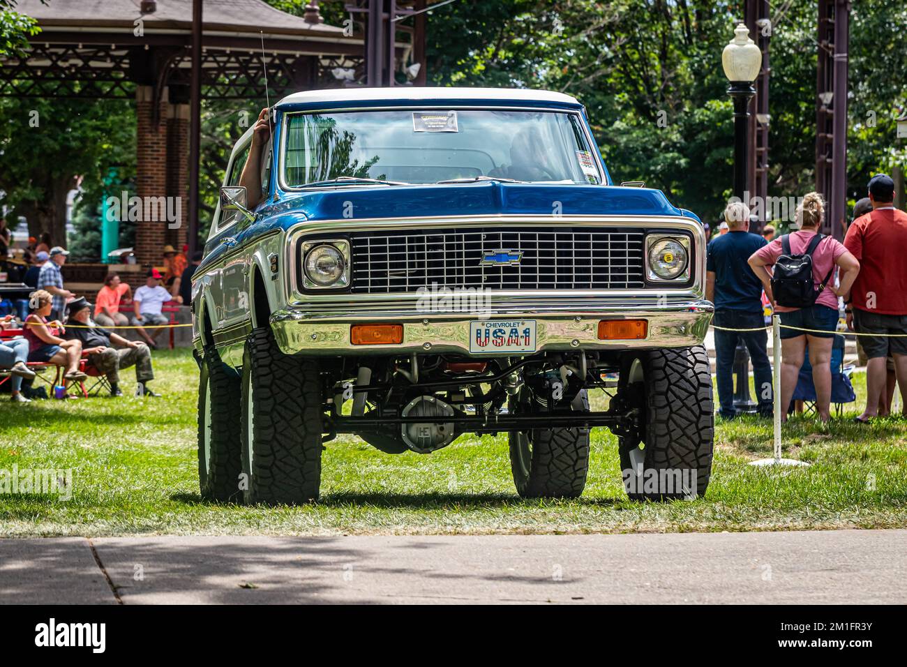 Des Moines, IA July 03, 2022 Wide angle front view of a 1972