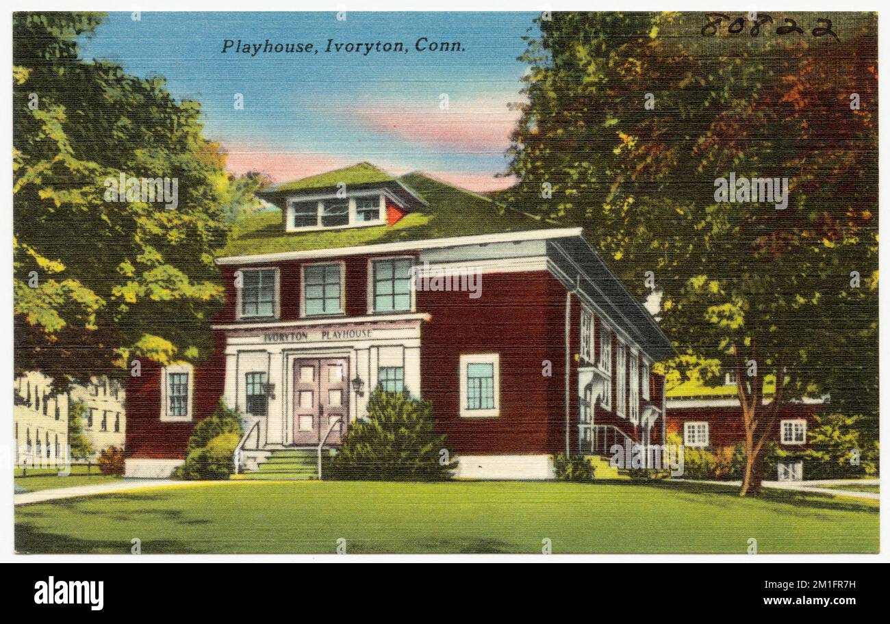 Playhouse, Ivoryton, Conn. , Sports & recreation facilities, Tichnor Brothers Collection, postcards of the United States Stock Photo