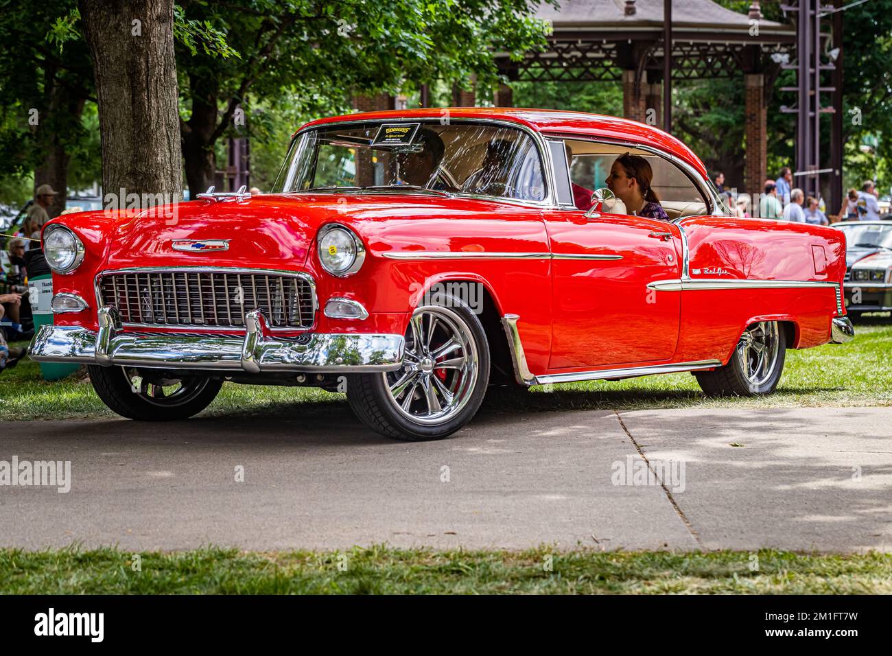 Des Moines, IA July 03, 2022 Low perspective front corner view of a