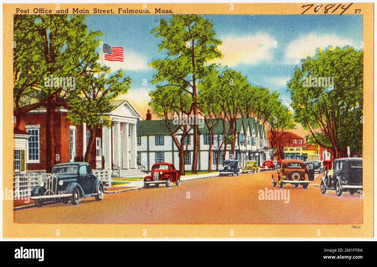 Post office and Main Street, Falmouth, Mass. , Post offices, Cities