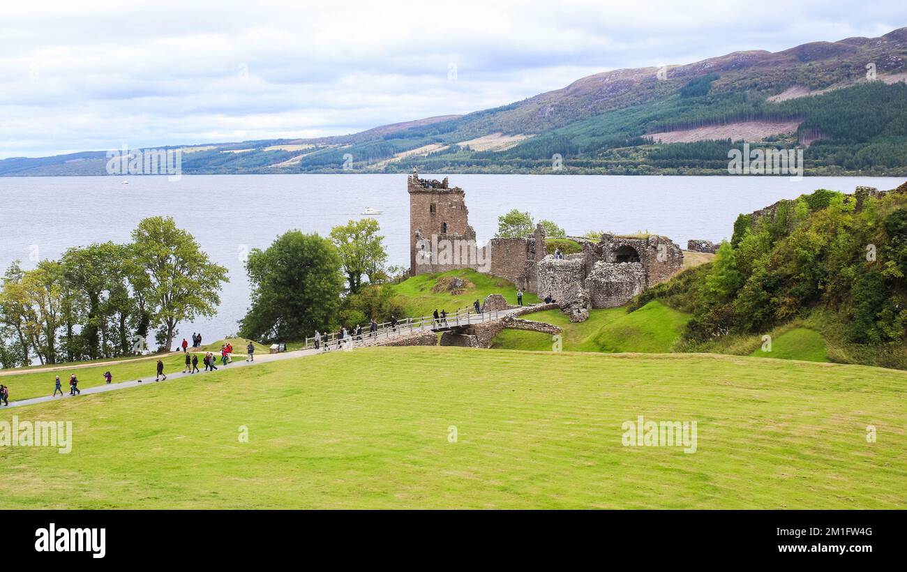 Beautiful ruined castle located on Loch Ness, between Fort William and