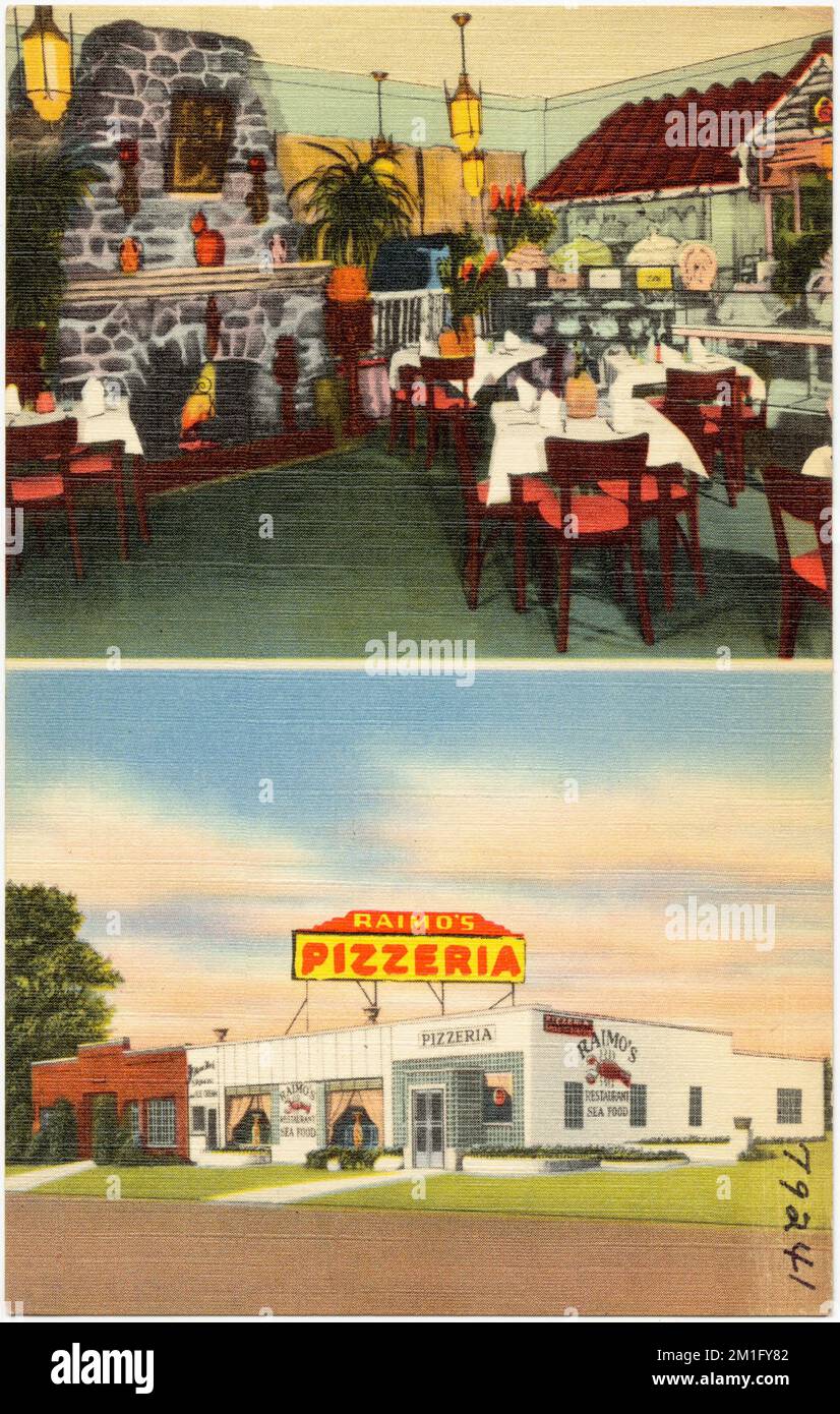 Raimo restaurant & pizzeria, 306 Tarrytown Road, White Plains, New York , Restaurants, Tichnor Brothers Collection, postcards of the United States Stock Photo