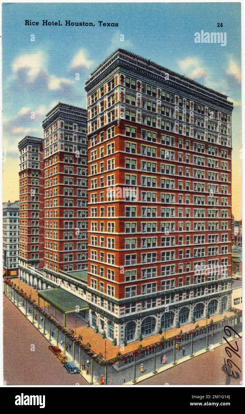 Rice Hotel, Houston, Texas , Hotels, Tichnor Brothers Collection