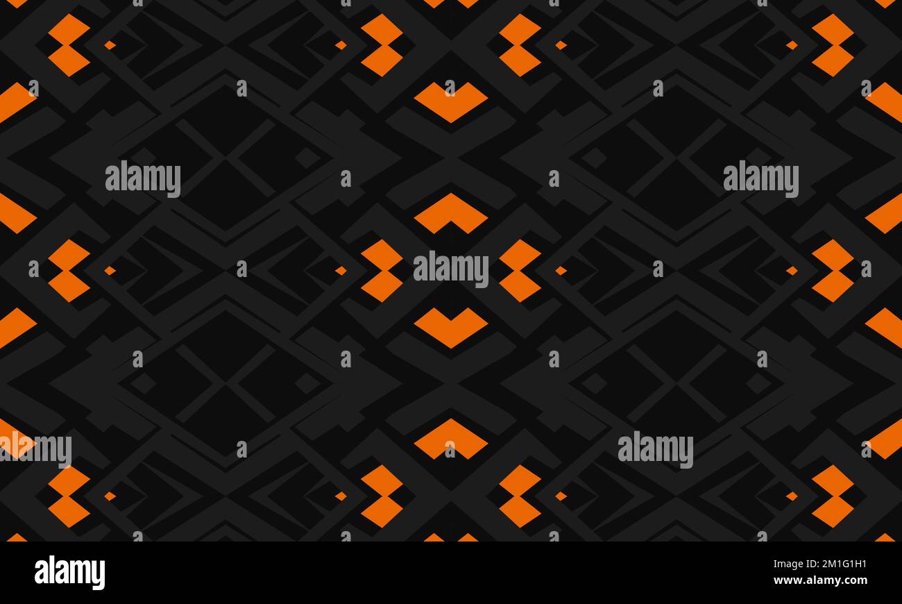 Dark vector abstract background with orange and black geometric shapes ...