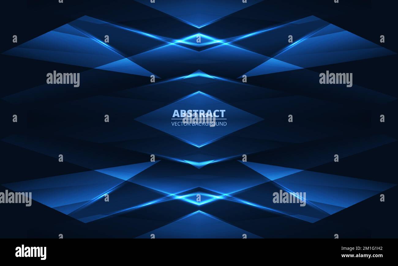 Abstract blue background with geometric dynamic glowing diagonal lines ...