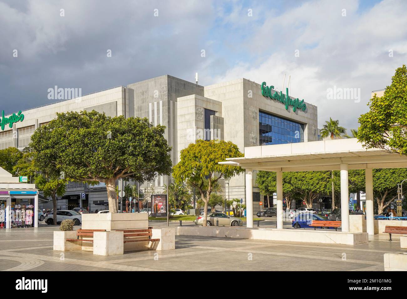 Shopping centre El Corte Ingles in Puerto Banus, Marbella, Costa del Sol, Spain. Stock Photo